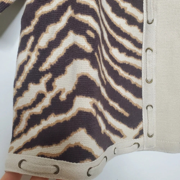 Chico's Sassy Animal Sandra Open Front Cardigan Sweater Size 0 Small US … - Picture 8 of 10